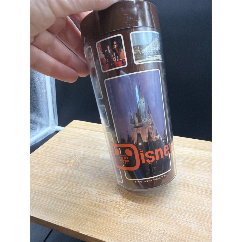 Vintage Walt Disney World Plastic Mug Stein Thermo-Serv Attractions Photo 1970s